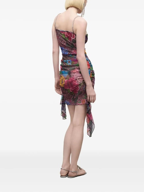 AREA crystal-embellished floral mini dress - Pink - zdjęcie produktu nr 2