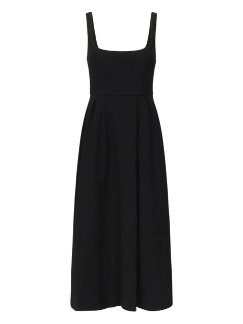Alessandra Rich square-neck pleated dress - Black - zdjęcie produktu nr 1