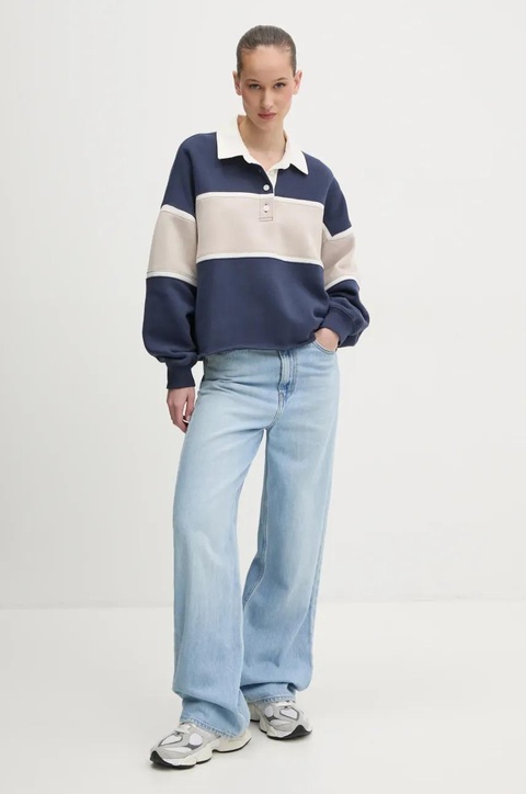 Abercrombie & Fitch bluza damska kolor granatowy wzorzysta KI152-5112 - zdjęcie produktu nr 2