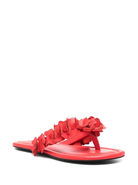 SANDRO floral-appliqué flip flops - Red - zdjęcie produktu nr 2