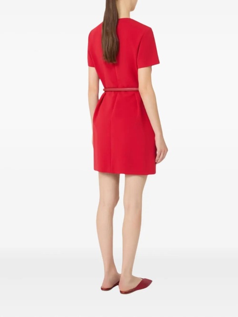 Max Mara short-sleeve belted mini dress - Red - zdjęcie produktu nr 2