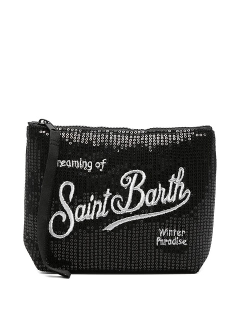 MC2 Saint Barth sequin-embellished clutch bag - Black - zdjęcie produktu nr 2