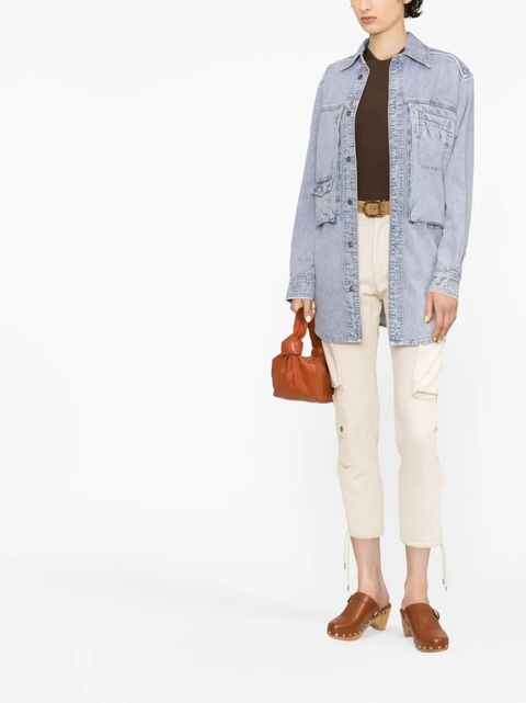 ISABEL MARANT Pearl chambray shirt jacket - Blue - zdjęcie produktu nr 2