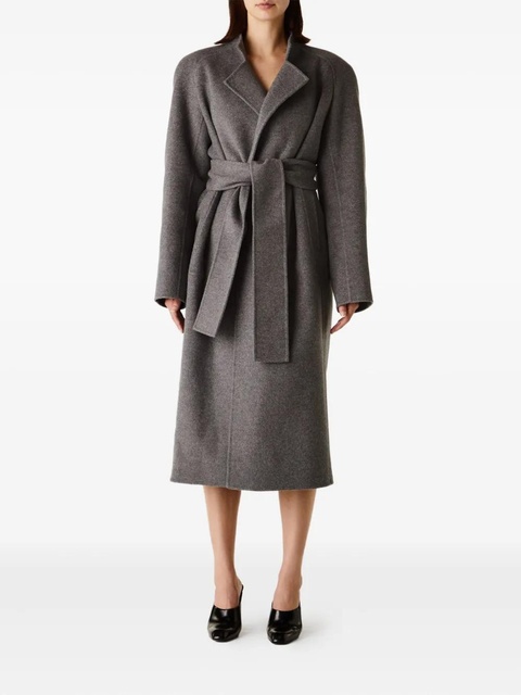 KHAITE belted wool single-breasted coat - Grey - zdjęcie produktu nr 2