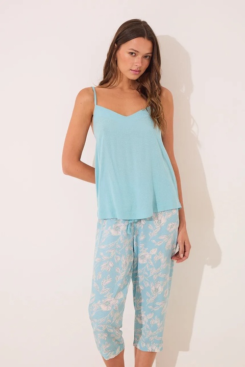 women'secret piżama damska kolor turkusowy 3592395 - zdjęcie produktu nr 2