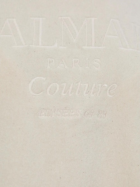 Balmain hooded logo poncho - Neutrals - zdjęcie produktu nr 2