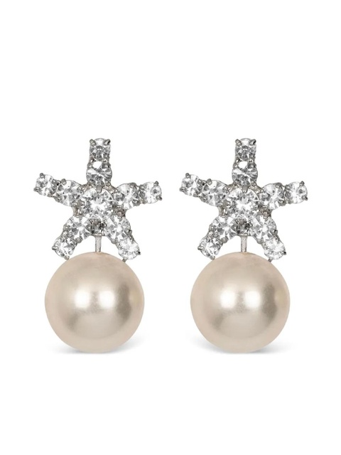 Jennifer Behr Novella crystal pearl earrings - Silver - zdjęcie produktu nr 1