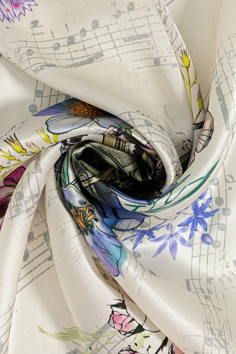 Medicine chusta jedwabna damska kolor multicolor wzorzysta - zdjęcie produktu nr 2