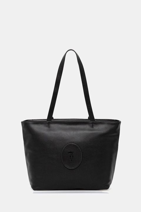 Trussardi torebka skórzana kolor czarny Z644E006025N - zdjęcie produktu nr 1