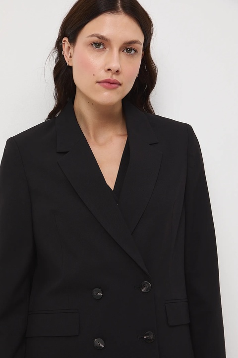 Medicine marynarka dwurzędowa damska kolor czarny dwurzędowa gładka - zdjęcie produktu nr 2