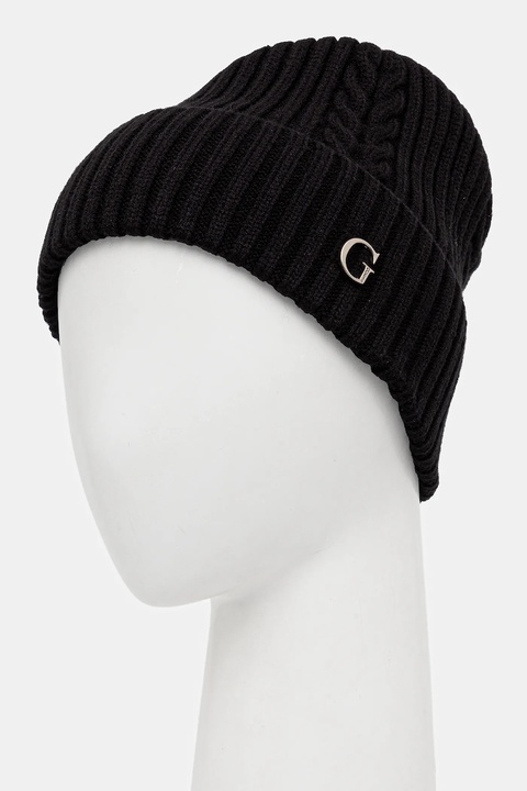 Guess czapka kolor czarny AW5381 POL01 - zdjęcie produktu nr 2