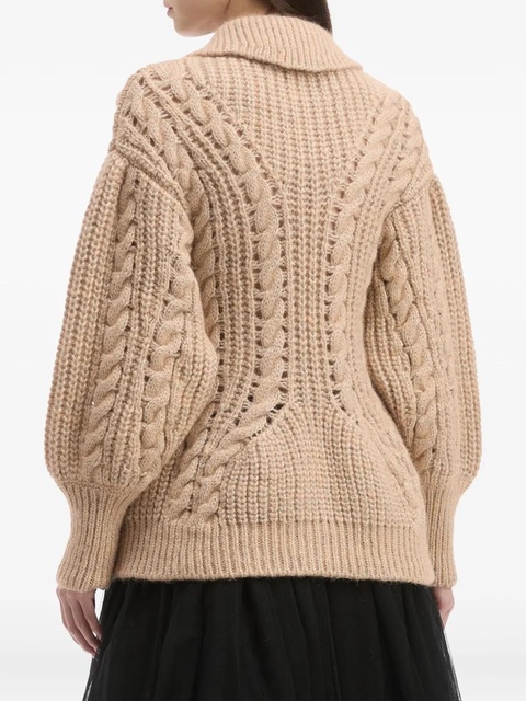 Simone Rocha cable-knit cardigan - Pink - zdjęcie produktu nr 2