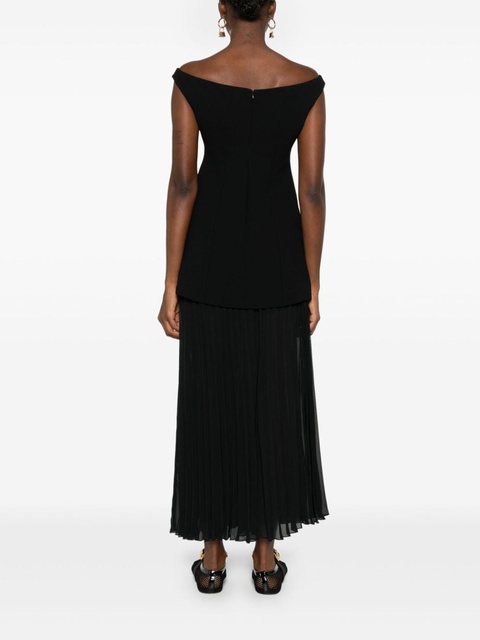 TOTEME curved off-shoulder top - Black - zdjęcie produktu nr 2