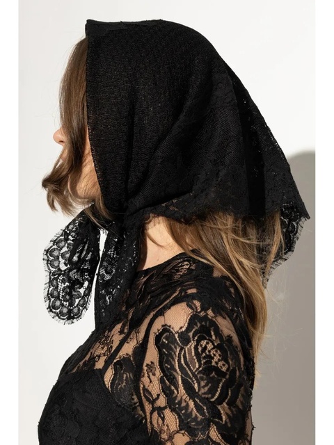 Dolce & Gabbana lace scarf - Black - zdjęcie produktu nr 2