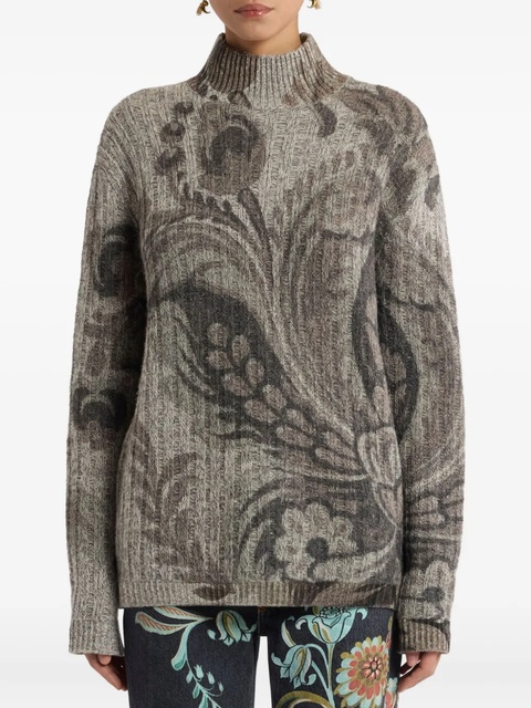 ETRO paisley-pattern ribbed sweater - Grey - zdjęcie produktu nr 2