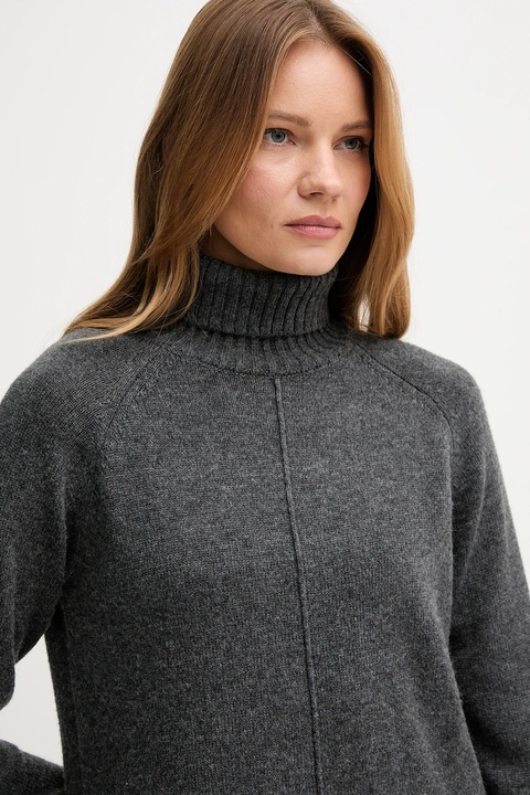 Pepe Jeans sukienka z dodatkiem wełny kolor szary mini oversize PL9537714 - zdjęcie produktu nr 2