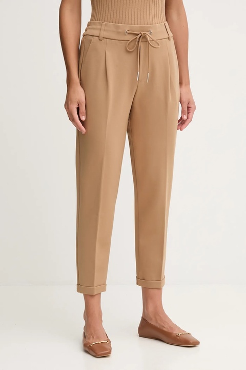 United Colors of Benetton spodnie damskie kolor zielony proste high waist 4DI4DF00J - zdjęcie produktu nr 1