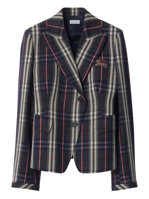 Burberry check equestrian-knight blazer - Black - zdjęcie produktu nr 2