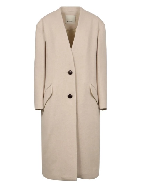 ISABEL MARANT V-neck coat - Neutrals - zdjęcie produktu nr 1