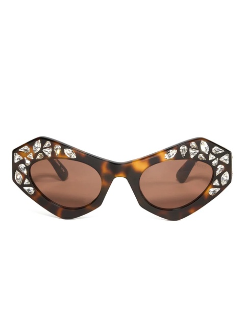 PUCCI rhinestone-embellished cat-eye sunglasses - Brown - zdjęcie produktu nr 1
