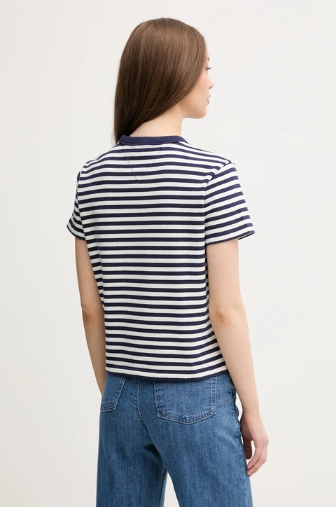Tommy Hilfiger t-shirt bawełniany SAILING damski kolor granatowy WW0WW45935 - zdjęcie produktu nr 1