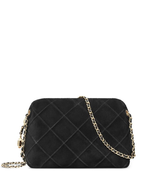 Tory Burch Fleming suede crossbody bag - Black - zdjęcie produktu nr 1