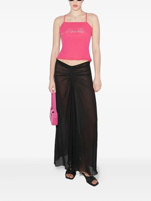 MISBHV ruching chiffon maxi skirt - Black - zdjęcie produktu nr 2