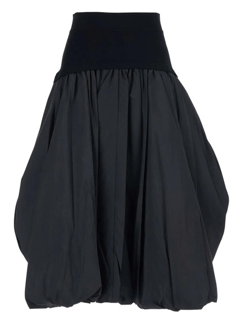 Simkhai elastic waist draped midi skirt - Black - zdjęcie produktu nr 1