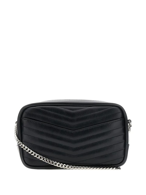 Saint Laurent mini Lou quilted chain-strap shoulder bag - Black - zdjęcie produktu nr 2