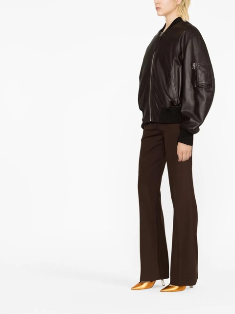 The Attico leather bomber jacket - Brown - zdjęcie produktu nr 2