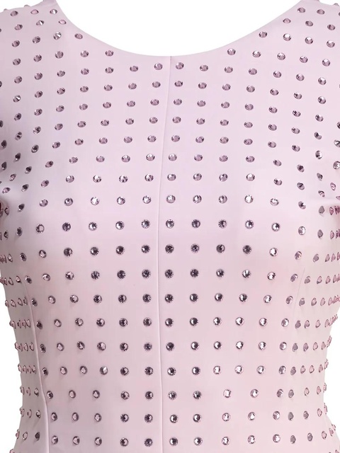 Max Mara crystal-embellished short-sleeved mini dress - Pink - zdjęcie produktu nr 2