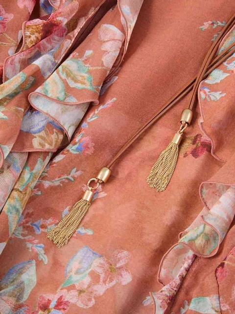 ZIMMERMANN ruffled awakened maxi skirt - Brown - zdjęcie produktu nr 2