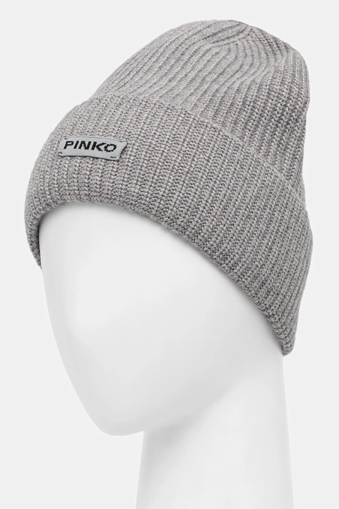 Pinko czapka z dodatkiem wełny kolor szary 105993 A2Z4 - zdjęcie produktu nr 2