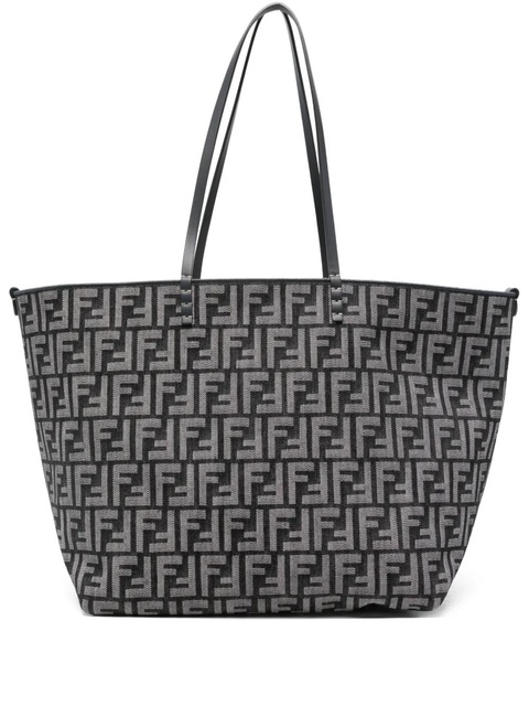 FENDI large Roll denim FF-jacquard tote bag - Blue - zdjęcie produktu nr 1