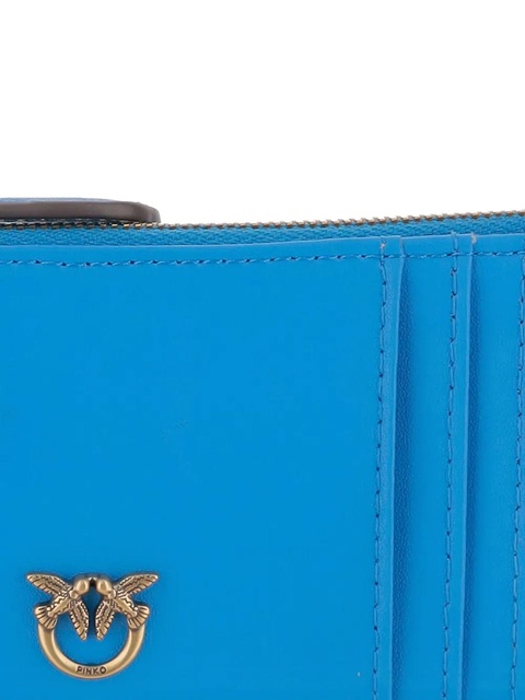 PINKO zip-top logo-plaque cardholder - Blue - zdjęcie produktu nr 2