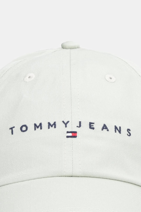 Tommy Jeans czapka z daszkiem bawełniana kolor zielony z aplikacją AW0AW16868 - zdjęcie produktu nr 2
