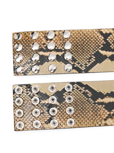 The Attico snakeskin studded belt - Neutrals - zdjęcie produktu nr 2