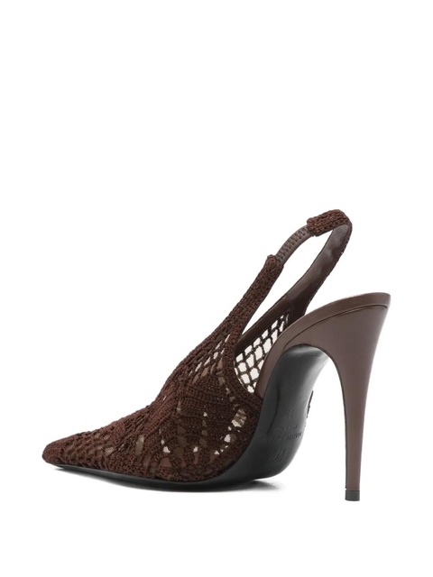 Magda Butrym 100mm slingback knitted pumps - Brown - zdjęcie produktu nr 2