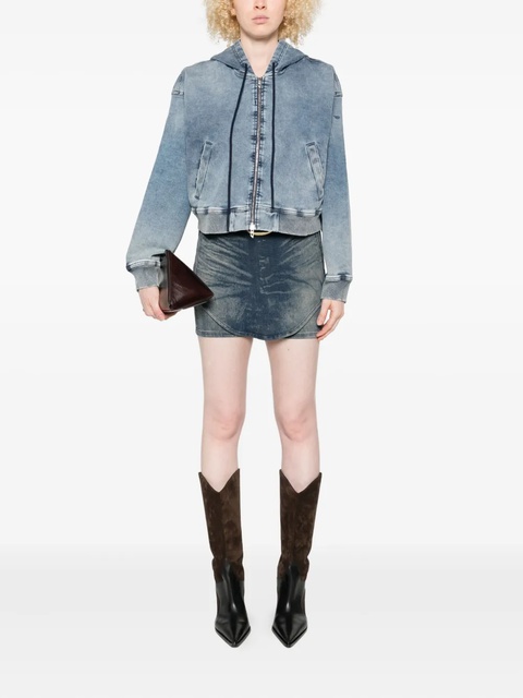 Diesel hooded zip-up denim jacket - Blue - zdjęcie produktu nr 2