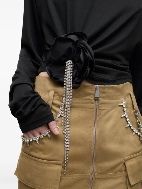 AREA crystal-embellished mini skirt - Neutrals - zdjęcie produktu nr 2