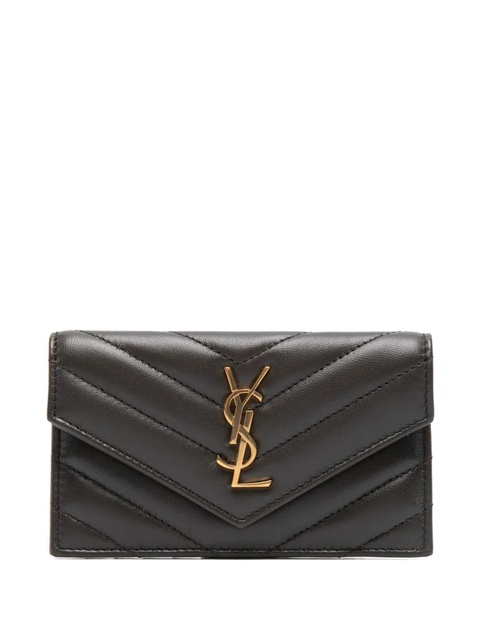 Saint Laurent Cassandre matelassé leather wallet - Grey - zdjęcie produktu nr 1