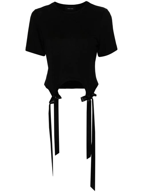 Simone Rocha bow-detail cotton dress - Black - zdjęcie produktu nr 1