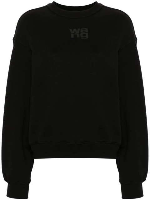 Alexander Wang logo-embossed cotton sweatshirt - Black - zdjęcie produktu nr 1