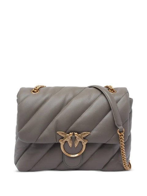 PINKO quilted bird-embellished shoulder bag - Grey - zdjęcie produktu nr 1