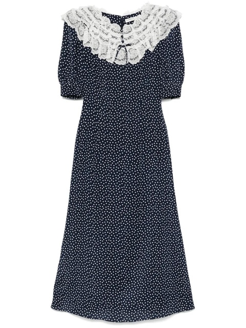 Alessandra Rich polka-dot maxi dress - Blue - zdjęcie produktu nr 1