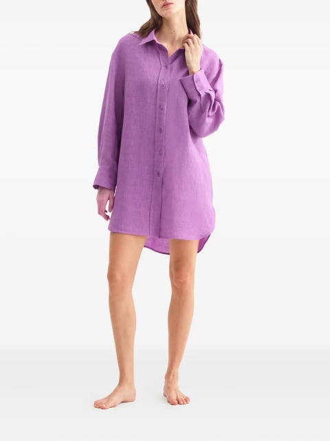 ERES Mignonette button-down linen shirt - Purple - zdjęcie produktu nr 1
