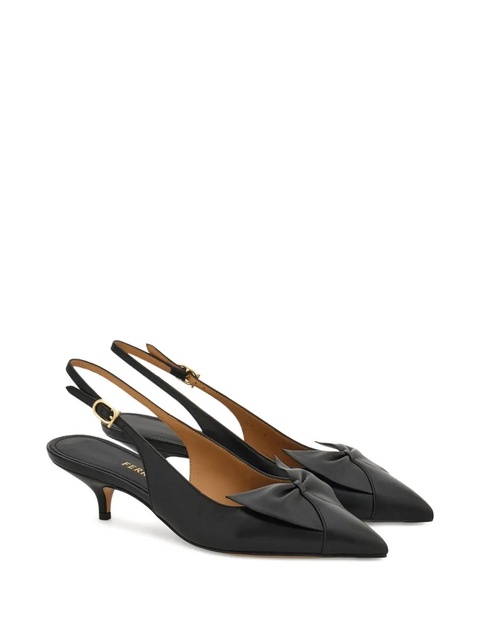 Ferragamo 40mm Bow slingback pumps - Black - zdjęcie produktu nr 2