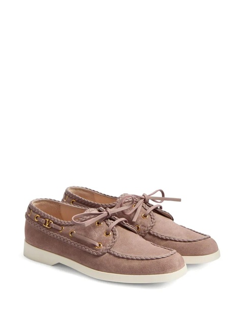 Valentino Garavani braided-edge boat shoes - Pink - zdjęcie produktu nr 2