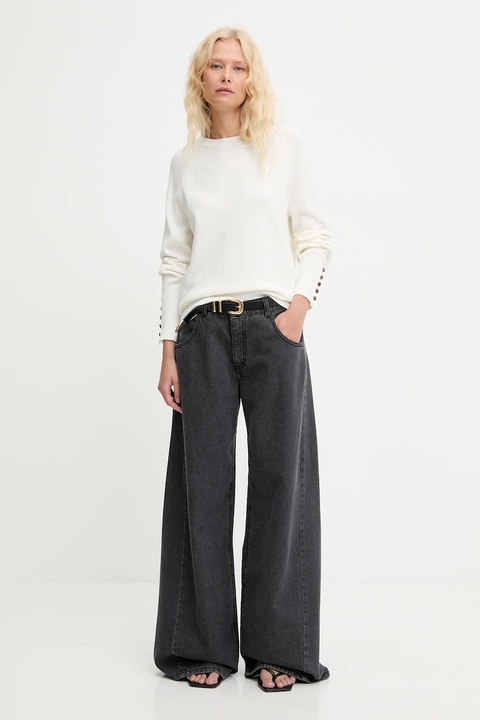 Answear.LAB sweter z wełną damski kolor beżowy lekki - zdjęcie produktu nr 1