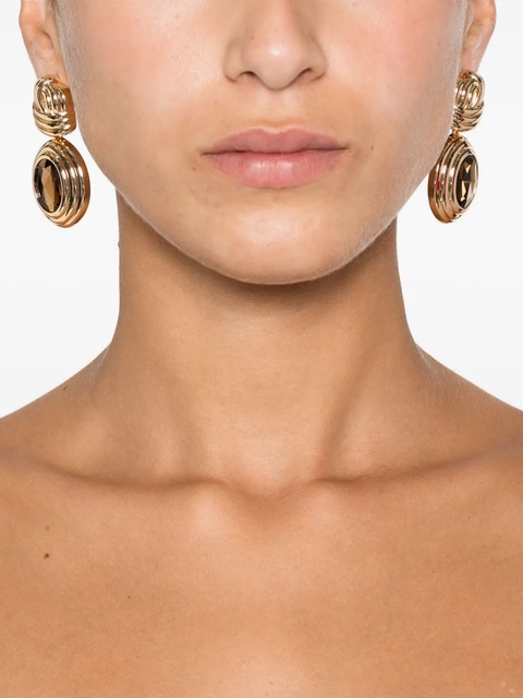 Self-Portrait twisted-detail earrings - Gold - zdjęcie produktu nr 1